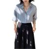 Women's Lace Collar Shirt Spring Korean Style Elegant Long Sleeve Tops