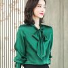 Ladies' Summer Chiffon Top Long-Sleeved for Office Wear Breathable Blouse for Women