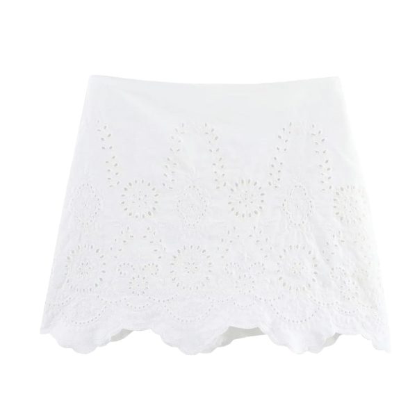 61STF33oKtL.jpg Women Embroidered Vest & Shorts Set, Single‑Breasted Sleeveless Top + Temperament Skirt