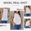 Womens Casual Sleeveless Shirts Halter Neck Leopard Print Tank Top and Blouses