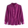 Ladies' Summer Long-Sleeved Chiffon Shirt for Business Meetings Trade Shows Corporate Events Blouse for Women