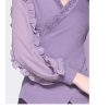 Ladies' Summer Long-Sleeved Chiffon Shirt for Work Shopping Picnics Button Style Blouse for Women