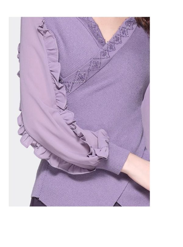 Ladies' Summer Long-Sleeved Chiffon Shirt for Work Shopping Picnics Button Style Blouse for Women