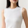 Women's Knitted Camisole Vest - O-Neck Straight Tank for Casual Summer Wear