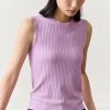Women's Knitted Camisole Vest - O-Neck Straight Tank for Casual Summer Wear