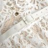 Womens Vintage Party Dress V-Neck Short Sleeve Lace Up Hollow Out Button Lace Formal Evening Maxi Long Dresses
