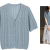 Women's Knitwear Shawl Top Short Sleeve Summer Ice Silk Cardigan Casual Vacation Blouse