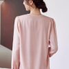 Ladies' Summer Chiffon Top Long-Sleeved for Business Trips Daily Flowing Blouse for Women