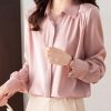 Ladies' Summer Chiffon Top Long-Sleeved for Office Vacation Daily Soft Blouse for Women