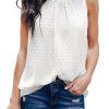Womens Casual Sleeveless Shirts Halter Neck Leopard Print Tank Top and Blouses