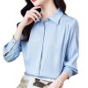 Ladies' Summer Long-Sleeved Chiffon Shirt for Office Dating Parties Blouse for Women