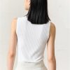 Women's Knitted Camisole Vest - O-Neck Straight Tank for Casual Summer Wear