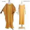 Women's Solid Color Lace Kaftan Dress Embroidery Rhinestone Evening Party Gown Plus Size