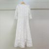 Women's 2025 Embroidered Lace Dress - Flute Hollow V-Neck