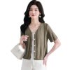 Women's Knitwear Short Sleeve Cardigan Summer Ice Silk Casual Commuting Shawl Top