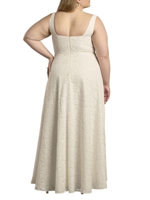 Tank Square Neck Lace A-Line Wedding Dress