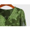 Ladies' Summer Long-Sleeved Chiffon Shirt Navy Blue for Parties Yacht Clubs Blouse for Women