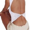 Women's Sexy Open Back High Neck Sleeveless Tank Top Y2k Lace Twist Backless Crop Tops