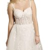 Lace Applique and Tulle Illusion Corset Ball Gown