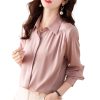 Ladies' Summer Chiffon Top Long-Sleeved for Office Vacation Daily Soft Blouse for Women
