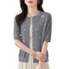 Women's Knitwear Cardigan Summer Thin Shawl Short Sleeve Casual Top