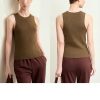 Women's Knitted Sweater Vest - Stripe Design O-Neck Inner Layer Top for Autumn Minimalist Style