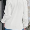Womens Tops Dressy Casual V Neck Long Sleeve Hollow Out Embroidered Blouses Shirts Spring Summer Outfits 2025