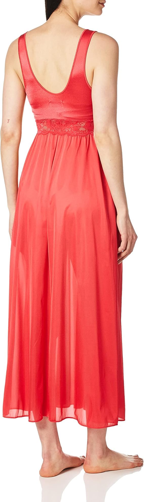 61nN6RWIEUL.jpg Women’s Long Lace Bodice Nightgown | 53” Length Sleeveless Gown