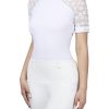 Women's Slim Fit Show Shirt with Lace Sleeves and Iconic Bit Breathable Comfortable Rider Top