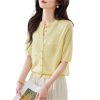 Women's Knitwear Cardigan Summer Thin Shawl Short Sleeve Casual Top