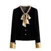 Ladies' Summer Chiffon Long-Sleeved Top for Club Gatherings Library Visits Study Sessions Blouse for Women
