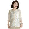 Women's Spring Reversible Chinese Style Short Satin Shawl Outerwear Vest