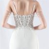 Women's Spaghetti Straps Deadening Lace Floral Mermaid Prom Dress Wedding Dress Elegant Formal Evening Gown
