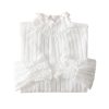Lace Tops for Women Long Sleeve Mock Neck Sheer Blouse See Through Floral Lace Tops