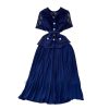 Summer Embroidery Lace Tops Chiffon Suits for Women Single Breasted