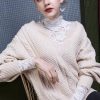 Women's Floral Lace Top Long Sleeve Mock See Through Mesh Underwear Blouse Shirt S-L