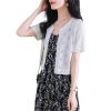 Women's Knitwear Hollow Out Cardigan Summer Short Sleeve Shawl Top Outerwear