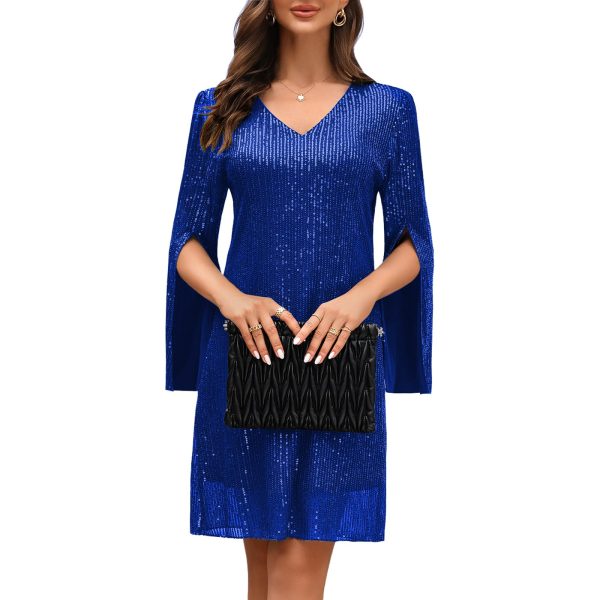 Wedding Guest Cocktail & Formal Dresses for Women - Lace Sequin Prom Evening Dress