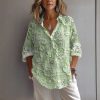 Button Down Shirts for Women V Neck Loose Fit Tops Summer Fashion Blouses Casual Trendy Elegant Floral Graphic Tees