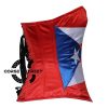 Women’s Red White And Blue Satin Puerto-Rico Flag Overbust Corset Top