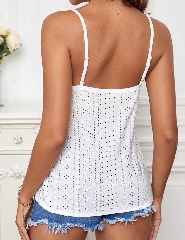 Camisole for Women V Neck Spaghetti Strap Tank Tops Sleeveless Blouses Loose Fit