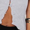 Women's Sexy Lace V Neck Button Down Going Out Boho Tops Trendy 2025