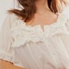 Women Lace Trim Cardigan Shirt Short Sleeve Button Down Ruffle Hem Blouse Summer Boho Tops Y2K Going Out Tops