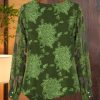 Ladies' Summer Long-Sleeved Chiffon Shirt Navy Blue for Parties Yacht Clubs Blouse for Women
