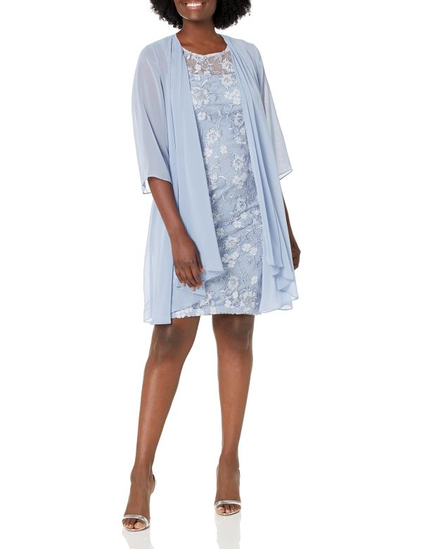 71KGV4-bDsL.jpg Women's Midi Length Embroidered Fit and Flare Dress