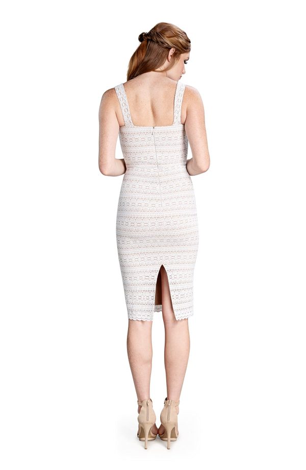 71KaM231w8L.jpg Women's Nicole Sweetheart Neck Bodycon Midi Dress
