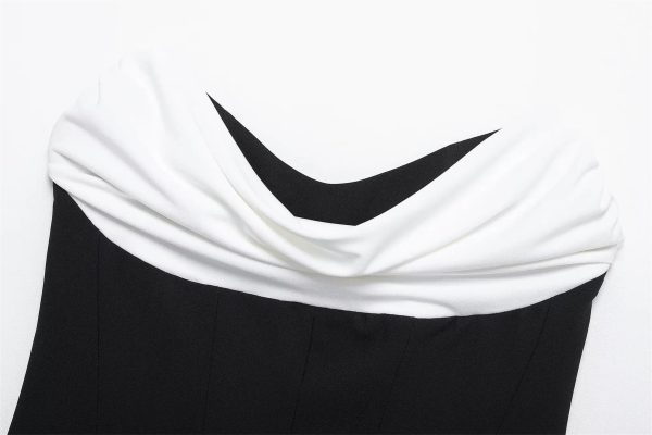 Women Side‑Zipper Tube Vest, Off‑Shoulder Sleeveless Top