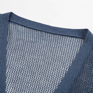 Women's Knitwear Summer Hollow Out Cardigan Short Sleeve Casual Top