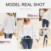 Womens Tops Dressy Casual V Neck Long Sleeve Hollow Out Embroidered Blouses Shirts Spring Summer Outfits 2025