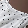 Women’s 100 Percent Mulberry Silk Crepe De Chine Dot Print Sexy Suspender Tank Top